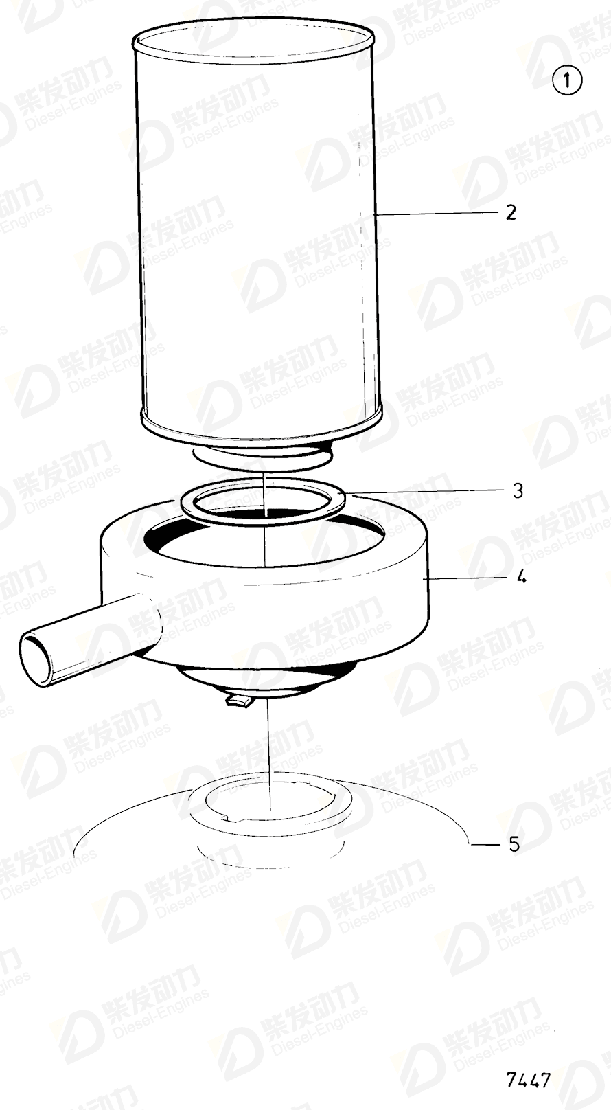 VOLVO Filter 876070 Drawing